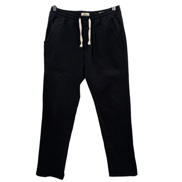 Marine Layer Saturday Slim Straight Twill Pants Size M Organic Cotton Pull On - Picture 1 of 11